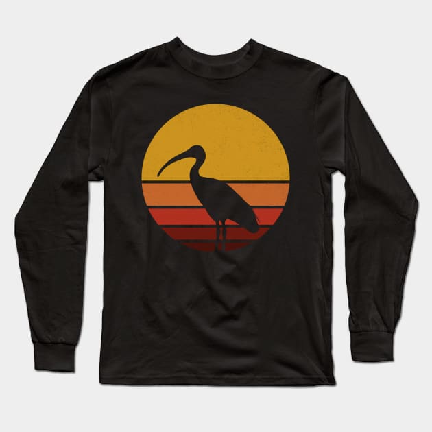 Retro Vintage Sunset Bin Chicken Long Sleeve T-Shirt by BinChickenBaby